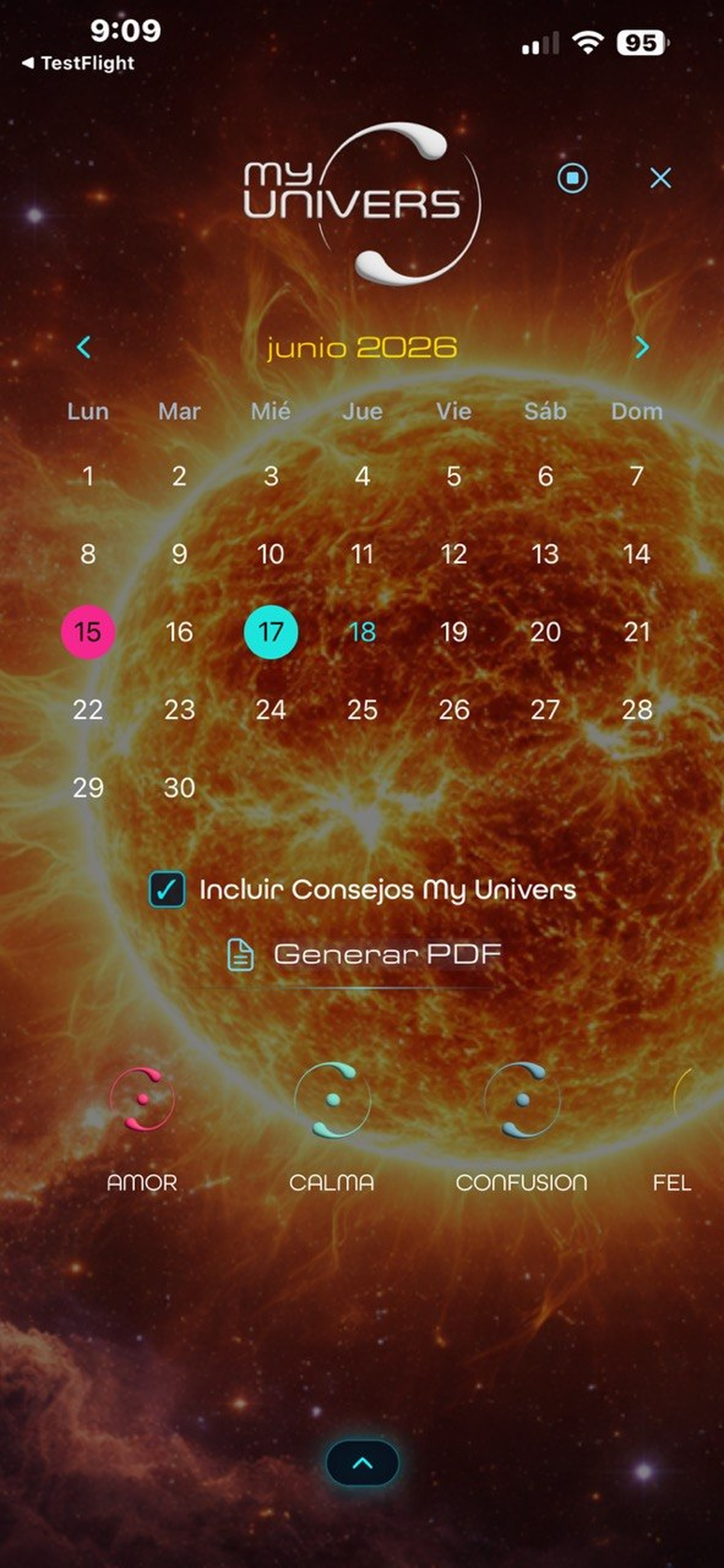 Emotional calendar